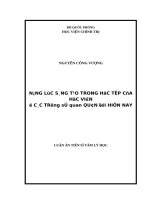 Năng lực sáng tạo trong học tập của học viên Ở các trường sĩ quan quân Đội hiện nay