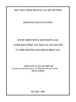 Tóm tắt Đảng nhân dân cách mạng lào lãnh Đạo công tác bảo vệ tài nguyên và môi trường giai Đoạn hiện nay