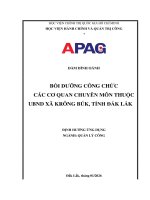 BỒI DƯỠNG CÔNG CHỨC CÁC CƠ QUAN CHUYÊN MÔN THUỘC UBND XÃ KRÔNG BÚK, TỈNH ĐẮK LẮK