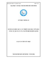 Đánh giá hiệu quả can thiệp giáo dục lên khả năng tự quản lý của người bệnh Động kinh