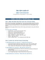 IUH - ÔN TẬP CUỐI KỲ - ĐIỆN TOÁN ĐÁM MÂY