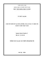 Tóm tắt chuyển Đổi số tại singapore, malaysia và một số hàm Ý cho việt nam