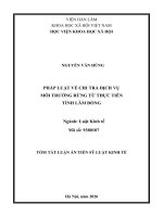 Tóm tắt pháp luật về chi trả dịch vụ môi trường rừng từ thực tiễn tỉnh lâm Đồng