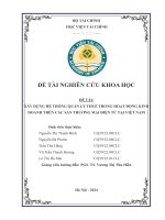 Xây dựng hệ thống quản lý thuế trong hoạt Động kinh doanh trên các sàn thương mại Điện tử tại việt nam