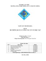 Ngôn ngữ mô hình hóa Đề tài hệ thống quản lý công tác cố vấn học tập