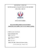 Đề tài hệ thống phân loại sản phẩm theo màu sắc chiều cao và lưu kho tự Động