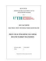 Phân tích tình hình tài chính doanh nghiệp transimex