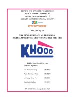 Báo cáo dự Án xây dựng kế hoạch và triển khai digital marketing cho thương hiệu khò khò