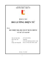 Báo cáo Đo lường Điện tử Đề tài Đo nhiệt Độ, Độ Ẩm sử dụng dht22 và xử lý sai số