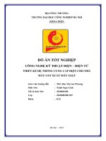 Đồ Án tốt nghiệp công nghệ kỹ thuật Điện – Điện tử thiết kế hệ thống cung cấp Điện cho nhà máy sản xuất máy giặt