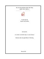 cấu trúc dữ liệu và giải thuật ptit