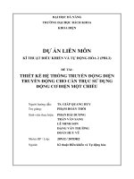 Thiết kế hệ thống truyền Động Điện truyền Động cho cần trục sử dụng Động cơ Điện một chiều