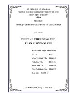 Tiểu luận thiết kế chiếu sáng cho phân xưởng cơ khí