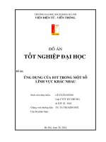Đồ Án tốt nghiệp Đại học Đề tài Ứng dụng của iot trong một số lĩnh vực khác nhau