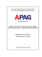 ĐỀ ÁN NÂNG CAO NĂNG LỰC CÔNG CHỨC PHƯỜNG BẢY HIỀN THÀNH PHỐ HỒ CHÍ MINH