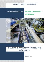 Dự Án nhà máy thu gom và tái chế phế liệu nhựa