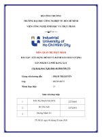 Môn quản trị thực phẩm bài tập  xây dựng hồ sơ và Đánh giá chất lượng sản phẩm cà phê rang xay