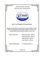 01 Ảnh hưởng của Đào tạo và Đặc Điểm cá nhân Đến thái Độ hoài nghi nghề nghiệp của sinh viên ngành kiểm toán trường Đại học thủy lợi