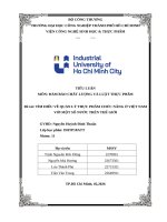 IUH - TÌM HIỂU VỀ QUẢN LÝ THỰC PHẨM CHỨC NĂNG Ở VIỆT NAM VỚI MỘT SỐ NƯỚC TRÊN THẾ GIỚI