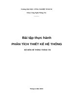 IUH - PHÂN TÍCH THIẾT KẾ HỆ THỐNG - Case Quản trị du lịch