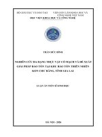 Nghiên cứu Đa dạng thực vật có mạch và Đề xuất giải pháp bảo tồn tại khu bảo tồn thiên nhiên kon chư răng, tỉnh gia lai