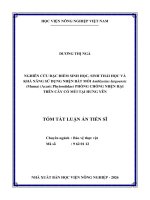 Tóm tắt nghiên cứu Đặc Điểm sinh học, sinh thái học và khả năng sử dụng nhện bắt mồi amblyseius largoensis (muma) (acari phytoseiidae) phòng chống nhện hại trên cây có múi tại hưng yên