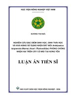 Nghiên cứu Đặc Điểm sinh học, sinh thái học và khả năng sử dụng nhện bắt mồi amblyseius largoensis (muma) (acari phytoseiidae) phòng chống nhện hại trên cây có múi tại hưng yên
