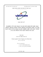 Nghiên cứu Độ nhạy và Độ bất Định số liệu hạt nhân trong phân tích thông số Động học và tới hạn cho vùng hoạt 92 bó nhiên liệu Độ giàu thấp của lò phản Ứng hạt nhân Đà lạt