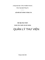 IUH - PHÂN TÍCH THIẾT KẾ HỆ THỐNG - Case Quản lý thư viện