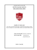 Các yếu tố Ảnh hưởng Đến Ý Định chuyển Đổi xe xăng sang xe Điện của người tiêu dùng tại thành phố hà nội