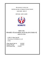 Báo cáo tìm hiểu về kcđ Đóng ngắt hạ Áp có bảo vệ acb và vcb