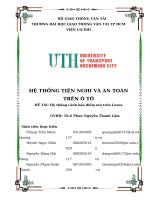 Hệ thống tiện nghi và an toàn trên Ô tô Đề tài hệ thống cảnh báo Điểm mù trên lexus