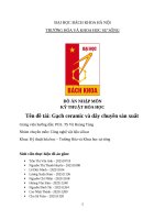 Đồ Án nhập môn kỹ thuật hóa học tên Đề tài gạch ceramic và dây chuyền sản xuất