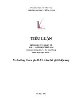 Xu hướng tham gia iias trên thế giới hiện nay