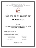 Báo cáo Đồ Án quản lý dự Án phần mềm Đề tài xây dựng website quản lý & Đặt tour du lịch thông minh (smart tour booking)