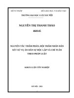 Nguyên tắc thẩm phán, hội thẩm nhân dân xét xử vụ Án dân sự Độc lập và chỉ tuân theo pháp luật