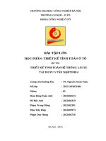 Thiết kế tính toán Ô tô Đề tài thiết kế tính toán hệ thống lái xe tải isuzu 5 tấn nqr75me4