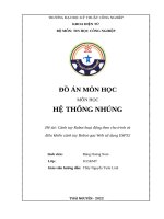 Đồ Án môn học môn học hệ thống nhúng Đề tài cánh tay robot hoạt Động theo chu trình và Điều khiển cánh tay robot qua web sử dụng esp32