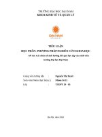 Đề tài các nhân tố Ảnh hưởng kết quả học tập của sinh viên trường Đại học Đại nam