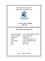 Đồ Án tốt nghiệp Đề tài xây dựng hệ thống quản lý phòng khám nha khoa tích hợp ai