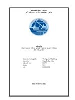 Bài tập Ứng dụng công nghệ trong ql,kt cảng dt và athh