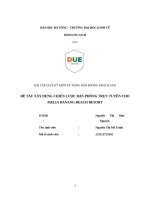 Đề tài xây dựng chiến lược bán phòng trực tuyến cho melia danang beach resort