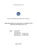 Báo cáo tiến Độ học phần quản trị mạng triển khai dịch vụ it cho công ty cổ phần tư vấn kiến trúc Đô thị hà nội – uac