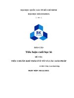 Báo cáo tiểu luận cuối học kì Đề tài tiêu chuẩn khí thải Ở Ô tô và các giải pháp