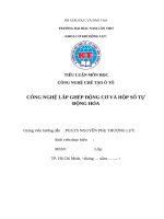 Tiểu luận môn học công nghệ chế tạo Ô tô công nghệ lắp ghép Động cơ và hộp số tự Động hóa