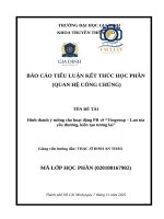 Đề tài hình thành Ý tưởng cho hoạt Động pr về vingroup  lan tỏa yêu thương, kiến tạo tương lai