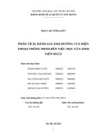 Phân tích, Đánh giá Ảnh hưởng của Điện thoại thông minh Đến việc học của sinh viên huce