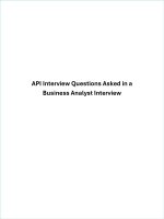 API Interview Question