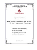 Học phần luật thuế pháp luật về thuế bảo vệ môi trường Ở việt nam – thực trạng và giải pháp