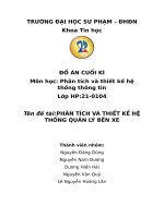 Đề tàiphân tích và thiết kế hệ thống quản lý bến xe